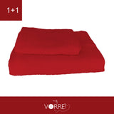 Coppia Spugna Viso+Ospite (1+1) Gr 450 MQ Cotone 100%| Misura Viso 60x110cm - Ospite 35x53cm