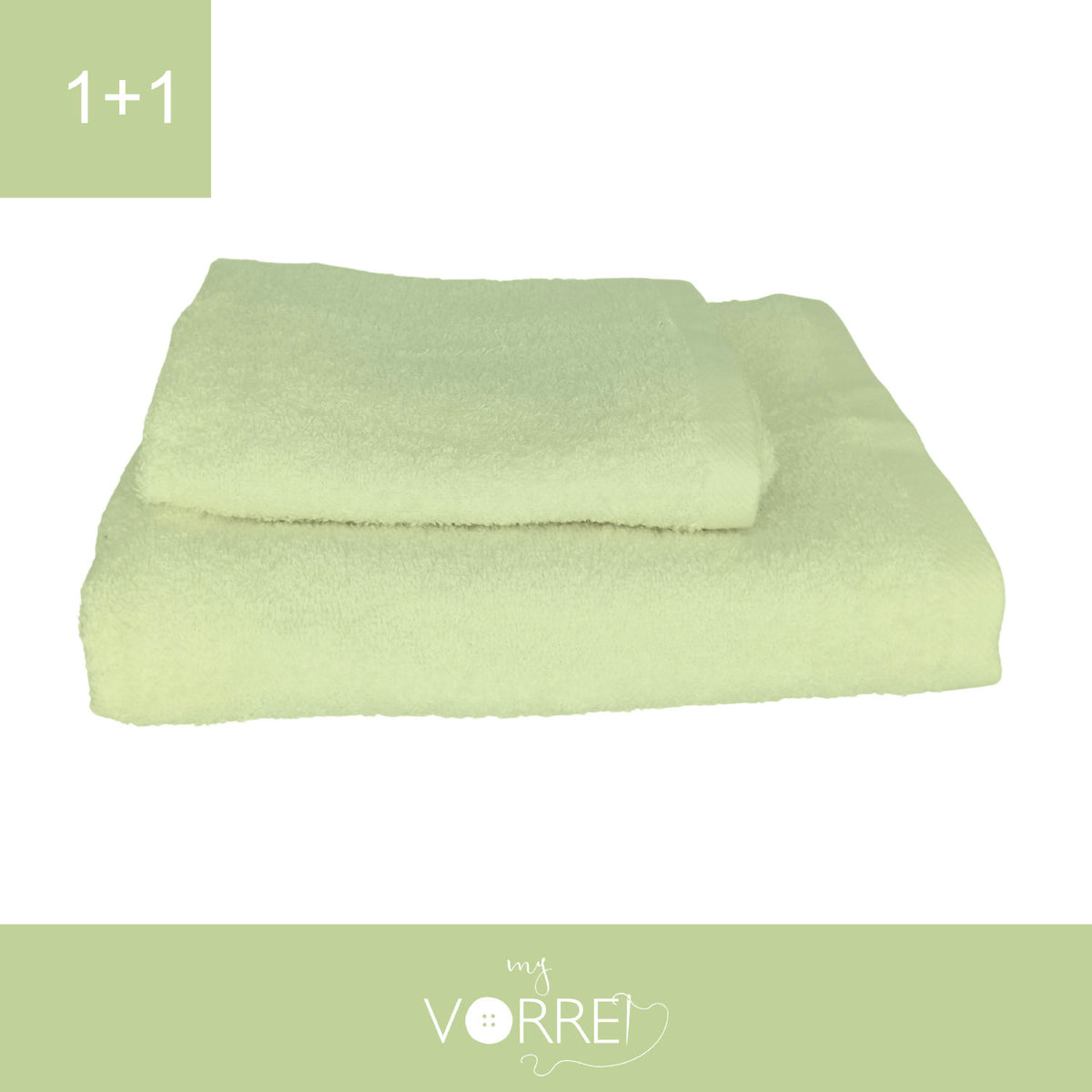 Coppia Spugna Viso+Ospite (1+1) Gr 450 MQ Cotone 100%| Misura Viso 60x110cm - Ospite 35x53cm