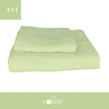 Coppia Spugna Viso+Ospite (1+1) Gr 450 MQ Cotone 100%| Misura Viso 60x110cm - Ospite 35x53cm