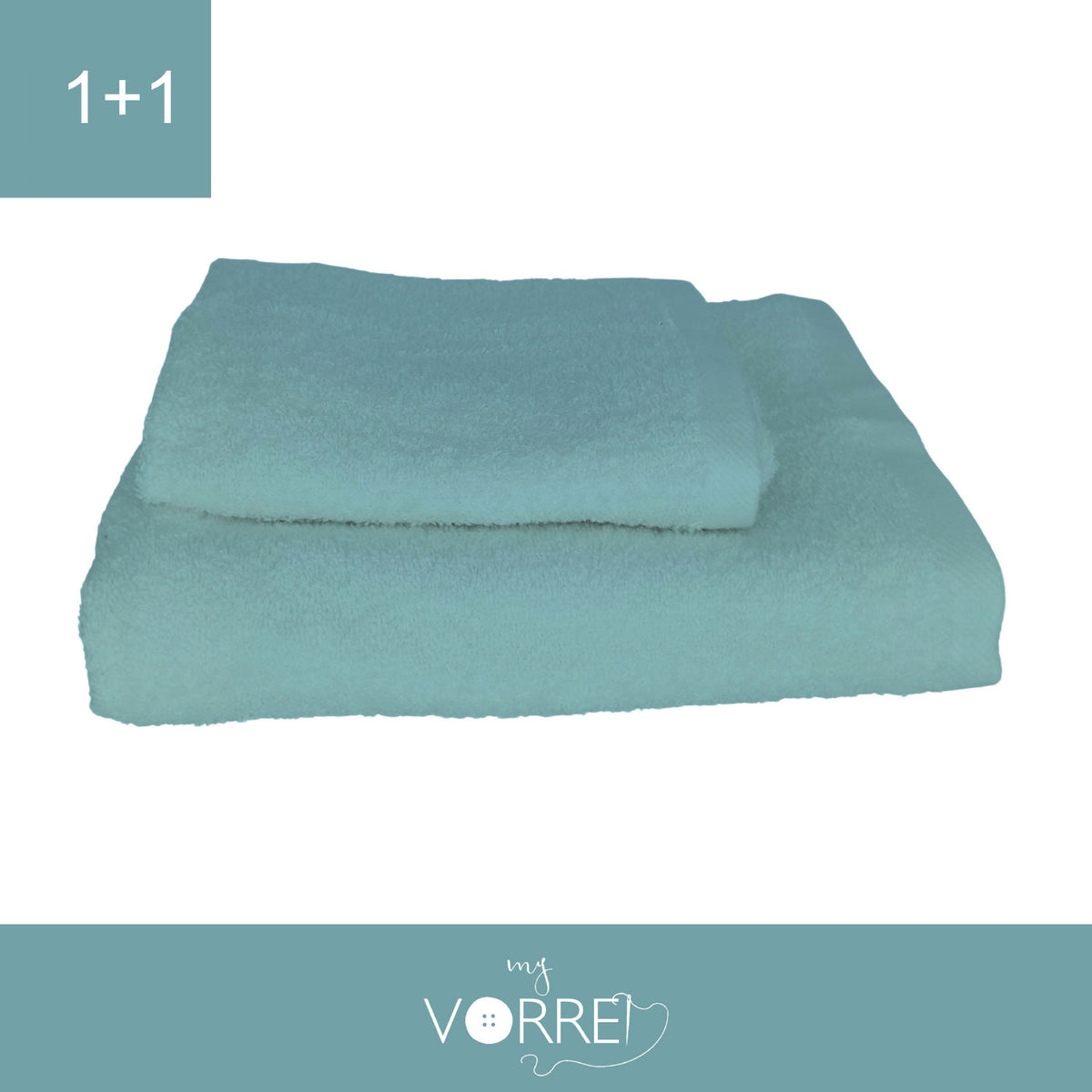 Coppia Spugna Viso+Ospite (1+1) Gr 450 MQ Cotone 100%| Misura Viso 60x110cm - Ospite 35x53cm