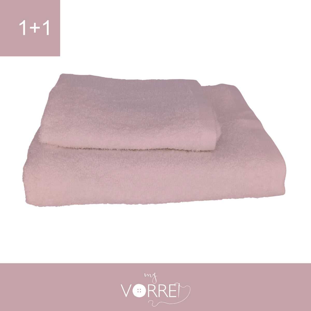 Coppia Spugna Viso+Ospite (1+1) Gr 450 MQ Cotone 100%| Misura Viso 60x110cm - Ospite 35x53cm