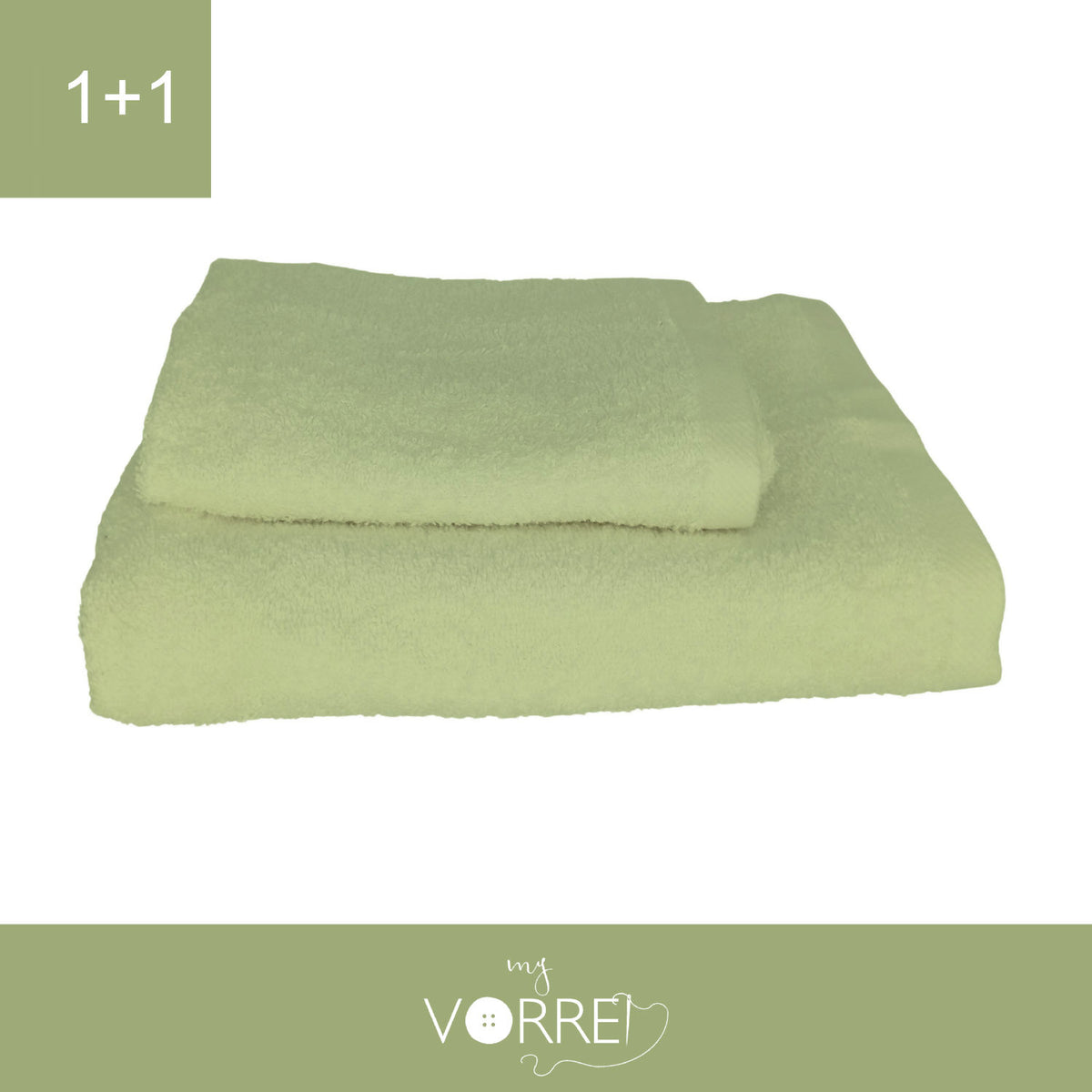 Coppia Spugna Viso+Ospite (1+1) Gr 450 MQ Cotone 100%| Misura Viso 60x110cm - Ospite 35x53cm