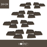 Coppia Spugna Viso+Ospite (24+24) Gr 450 MQ Cotone 100%| Misura Viso 60x110cm - Ospite 35x53cm