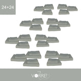 Coppia Spugna Viso+Ospite (24+24) Gr 450 MQ Cotone 100%| Misura Viso 60x110cm - Ospite 35x53cm