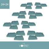 Coppia Spugna Viso+Ospite (24+24) Gr 450 MQ Cotone 100%| Misura Viso 60x110cm - Ospite 35x53cm