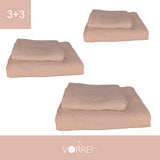 Coppia Spugna Viso+Ospite (3+3) Gr 450 MQ Cotone 100%| Misura Viso 60x110cm - Ospite 35x53cm