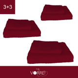 Coppia Spugna Viso+Ospite (3+3) Gr 450 MQ Cotone 100%| Misura Viso 60x110cm - Ospite 35x53cm