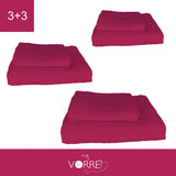 Coppia Spugna Viso+Ospite (3+3) Gr 450 MQ Cotone 100%| Misura Viso 60x110cm - Ospite 35x53cm