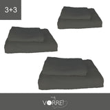Coppia Spugna Viso+Ospite (3+3) Gr 450 MQ Cotone 100%| Misura Viso 60x110cm - Ospite 35x53cm