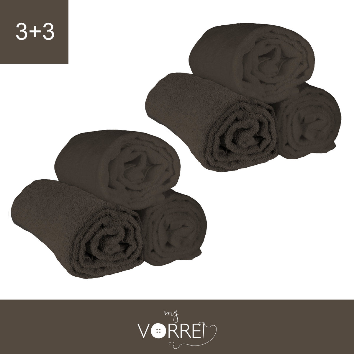 Telo Bagno - 3+3 in Spugna Cotone 100 cm 100x150