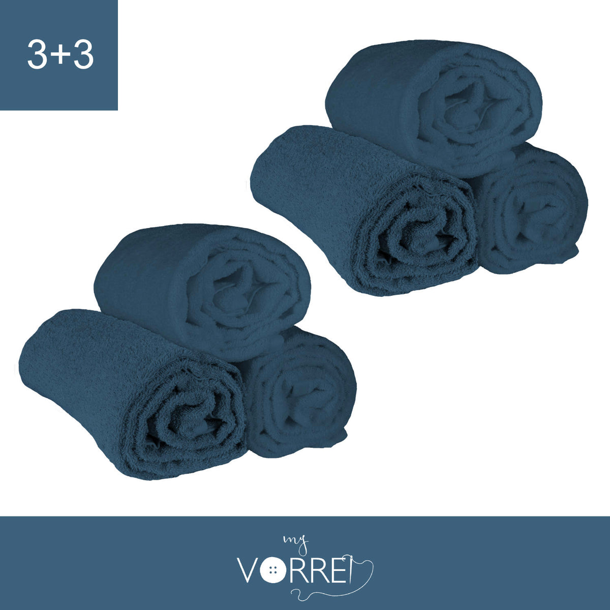 Telo Bagno - 3+3 in Spugna Cotone 100 cm 100x150