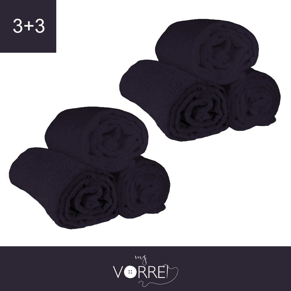 Telo Bagno - 3+3 in Spugna Cotone 100 cm 100x150