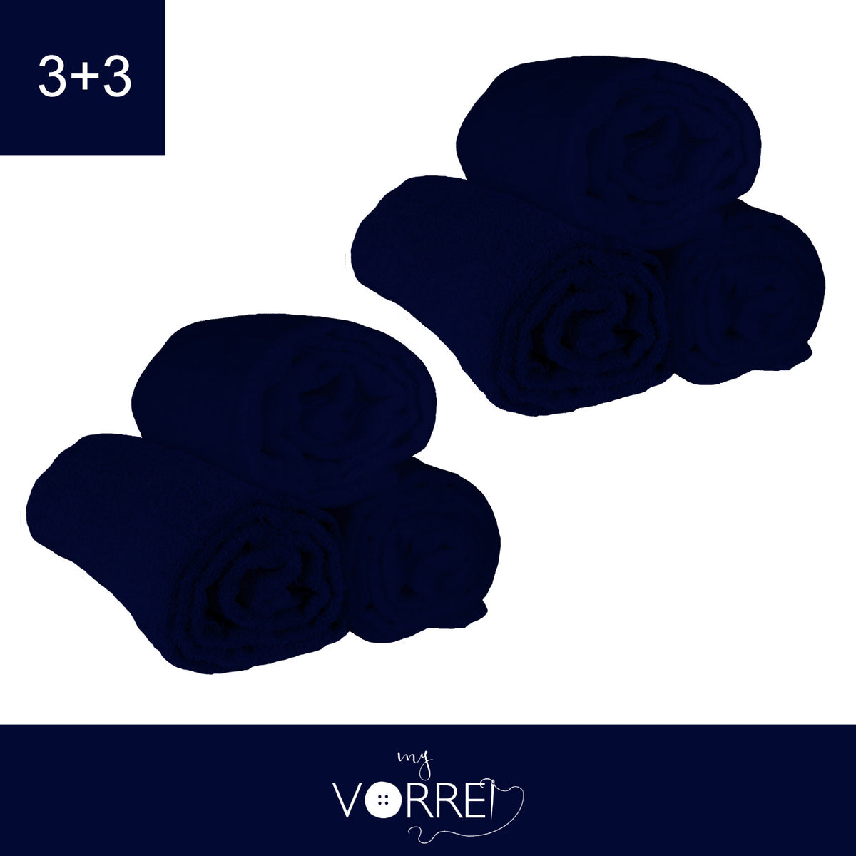 Telo Bagno - 3+3 in Spugna Cotone 100 cm 100x150