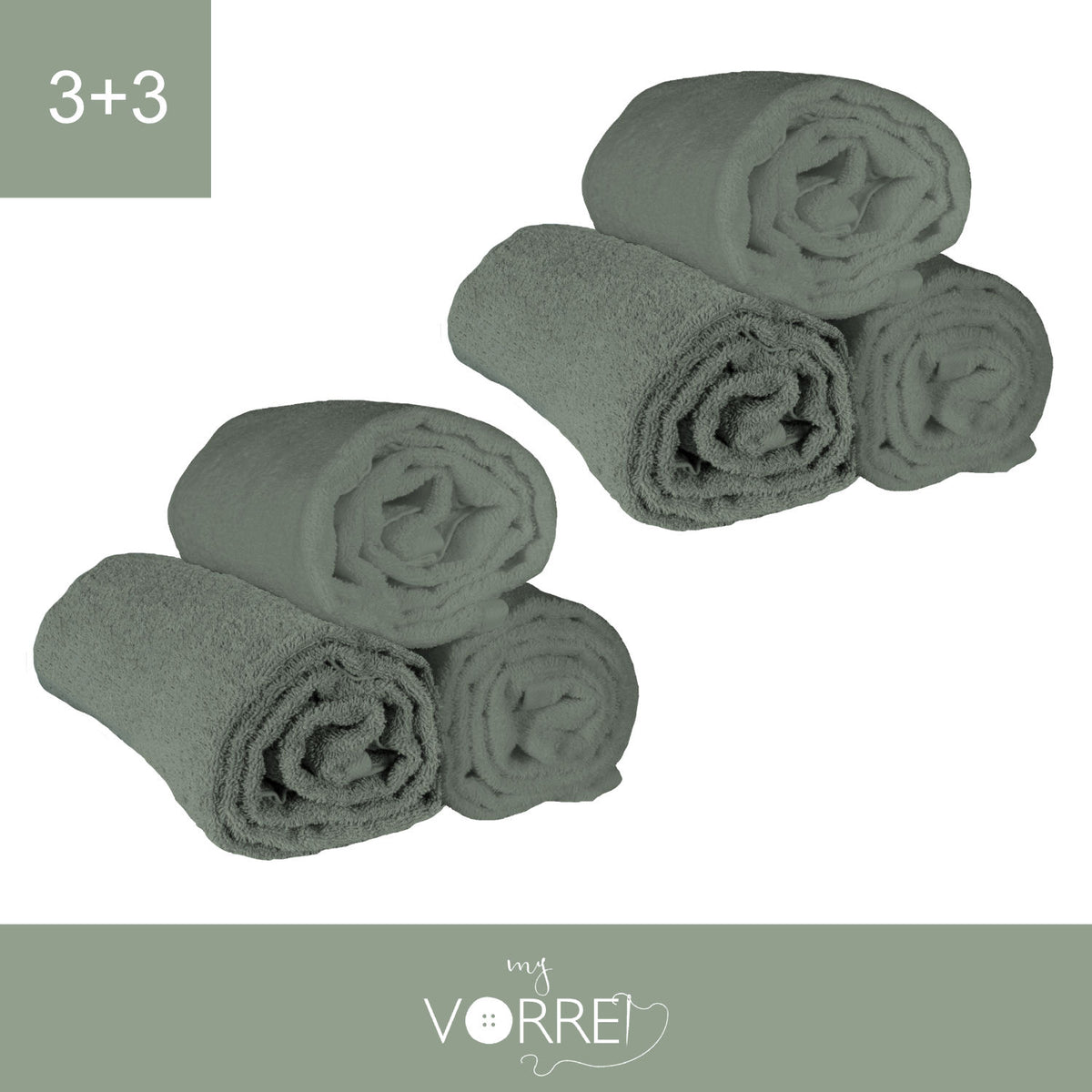 Telo Bagno - 3+3 in Spugna Cotone 100 cm 100x150