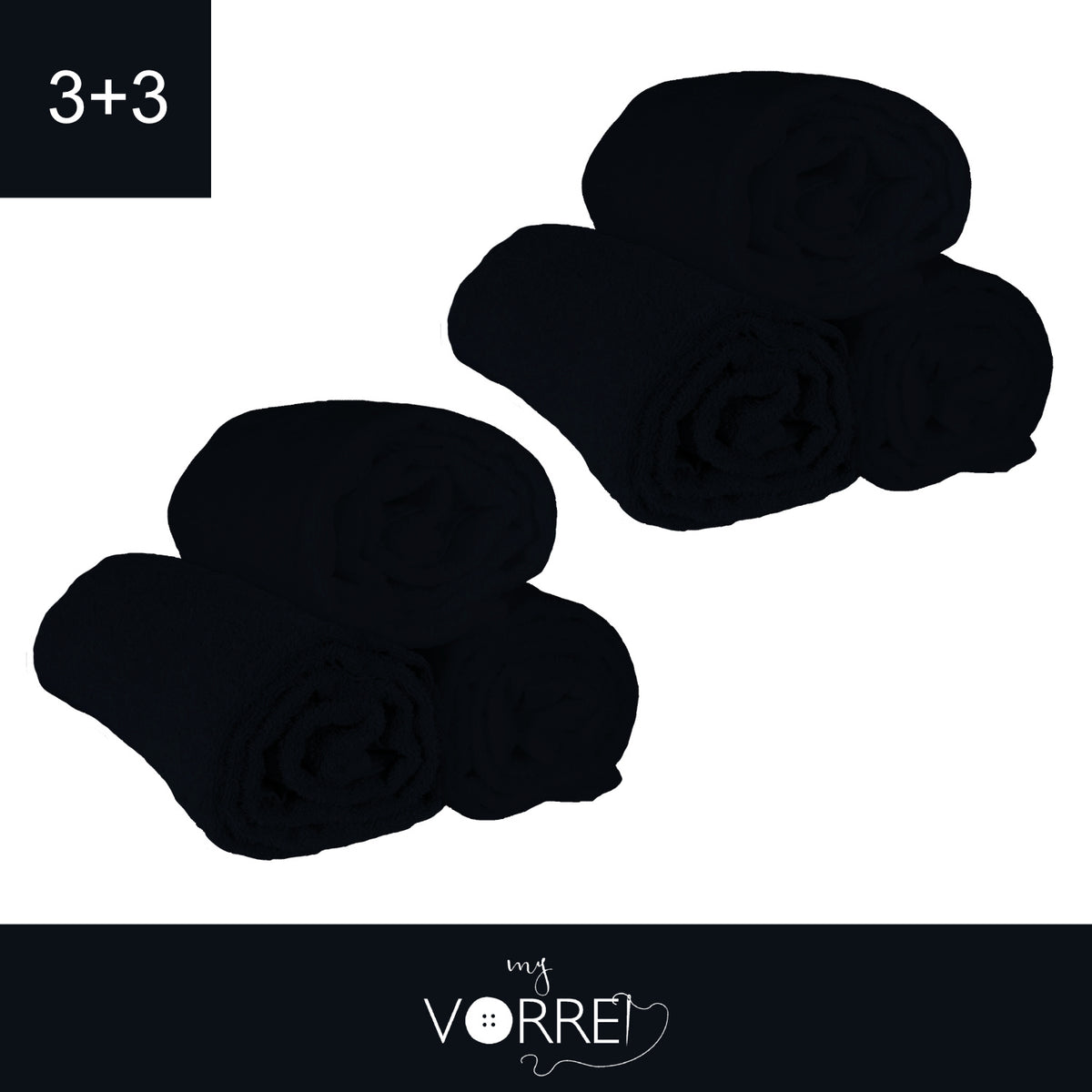 Telo Bagno - 3+3 in Spugna Cotone 100 cm 100x150