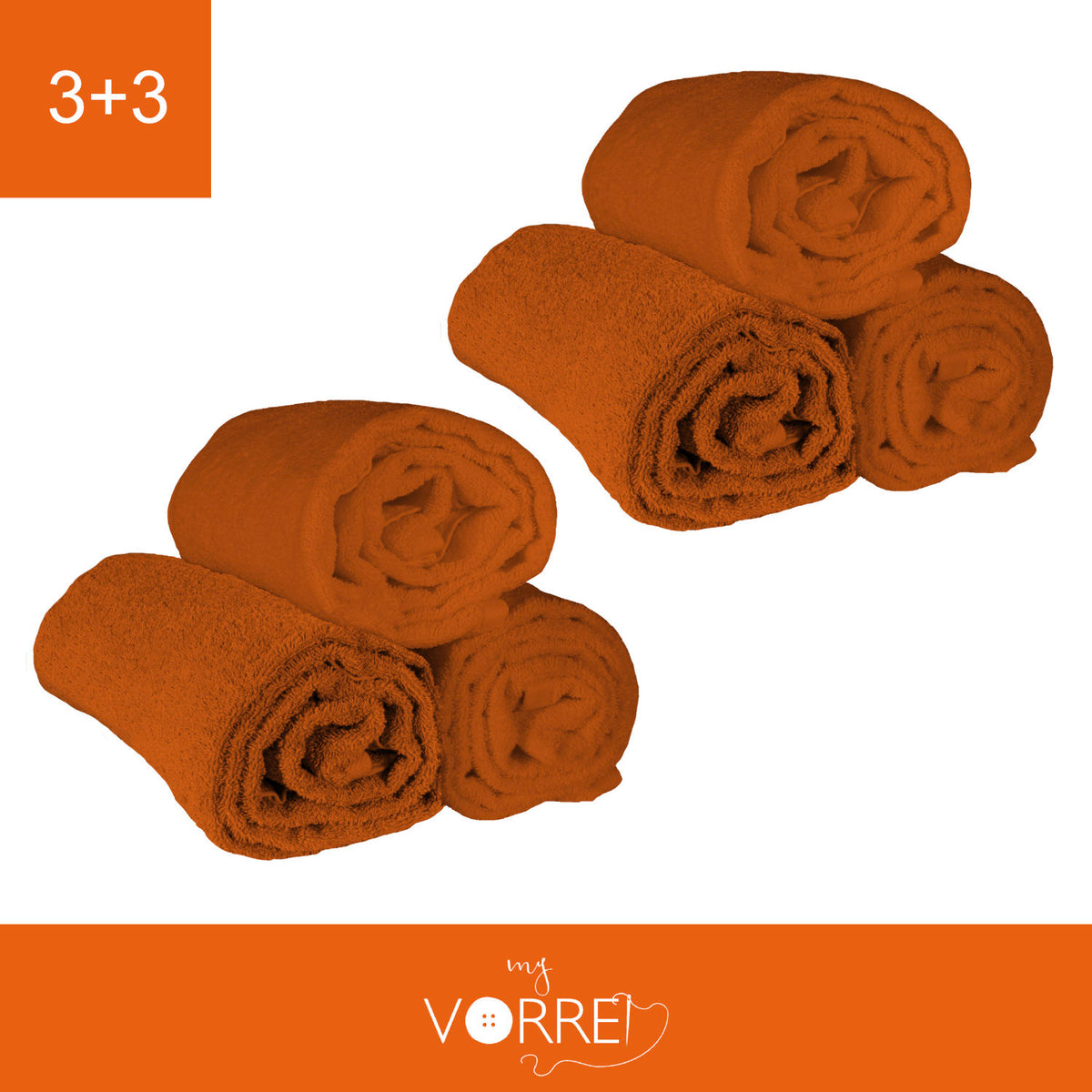 Telo Bagno - 3+3 in Spugna Cotone 100 cm 100x150