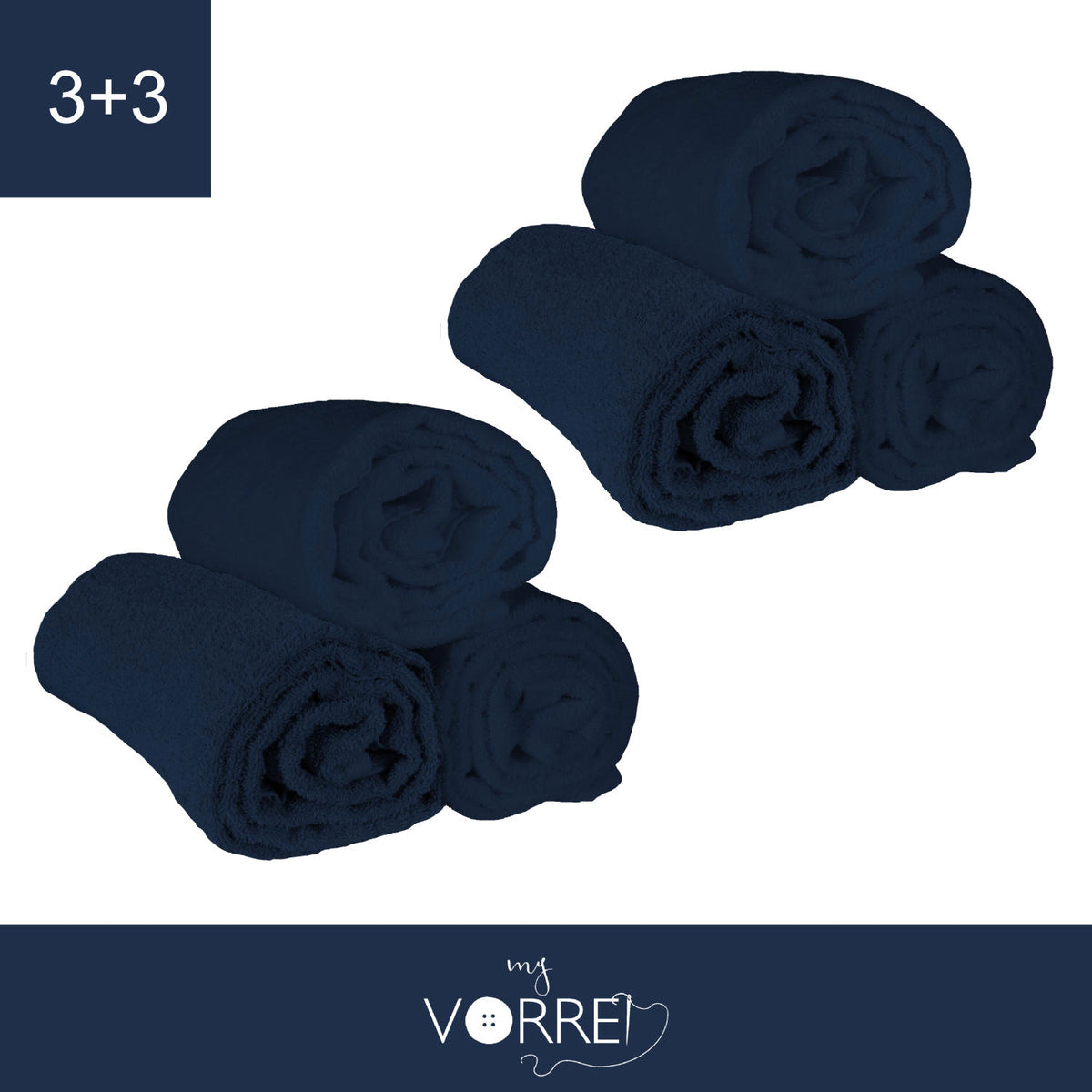 Telo Bagno - 3+3 in Spugna Cotone 100 cm 100x150