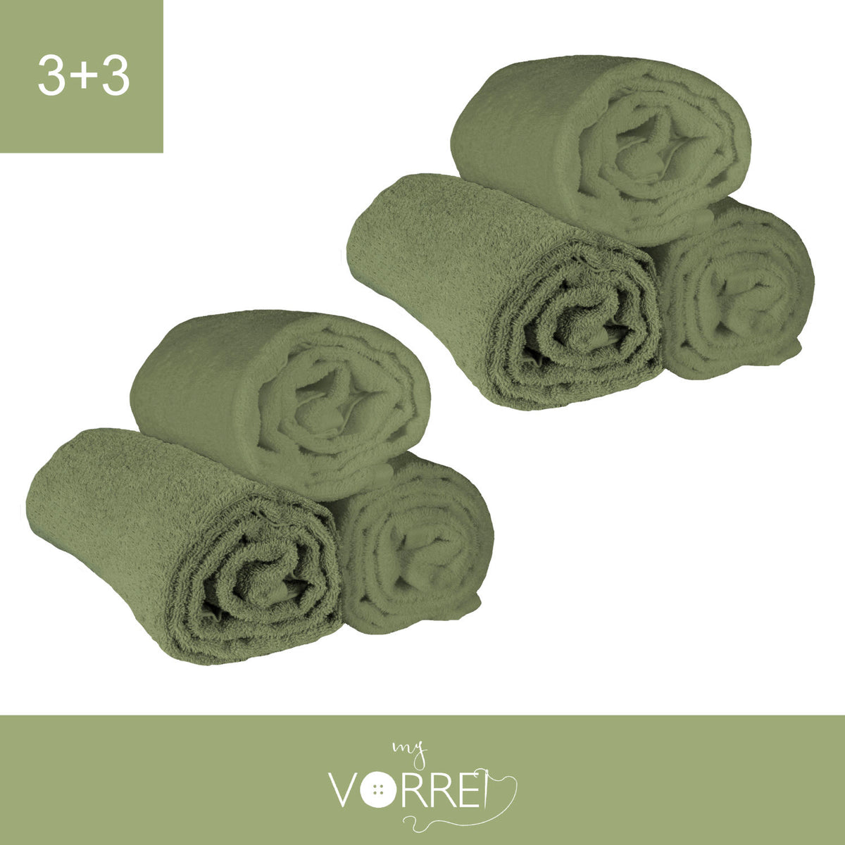 Telo Bagno - 3+3 in Spugna Cotone 100 cm 100x150
