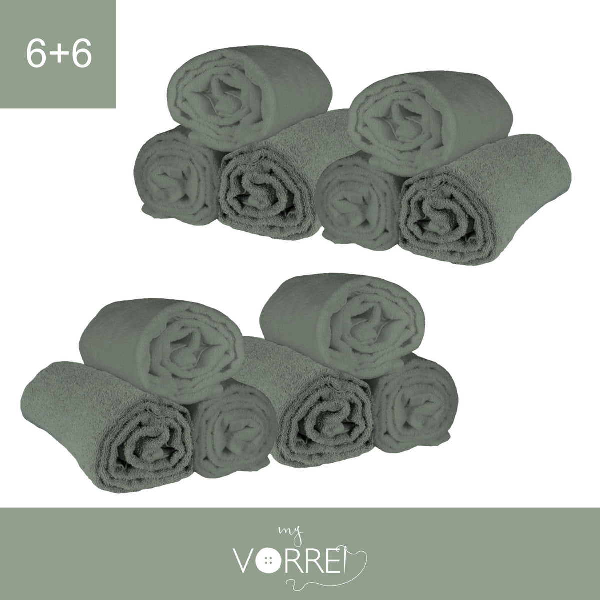 Telo Bagno - 6+6 in Spugna Cotone 100% 450 Gr cm 100x150