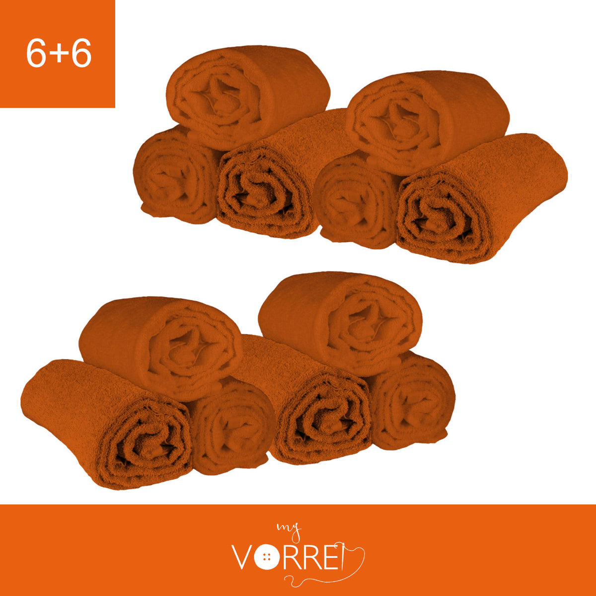 Telo Bagno - 6+6 in Spugna Cotone 100% 450 Gr cm 100x150