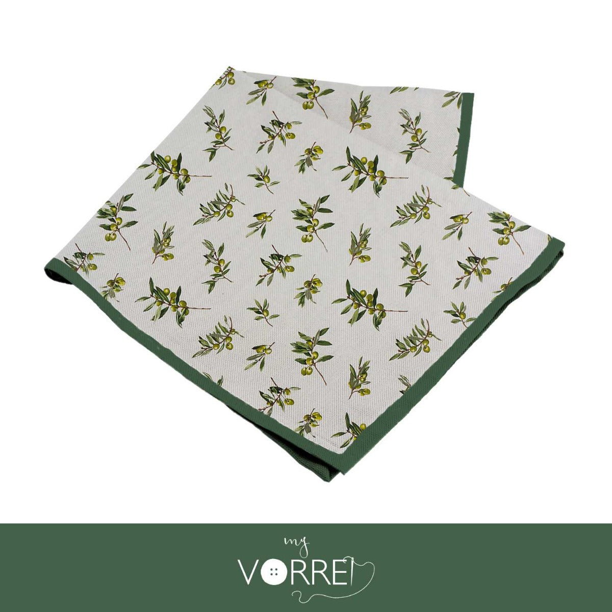 Tovagliolo Fantasia Olive Cotone 100%