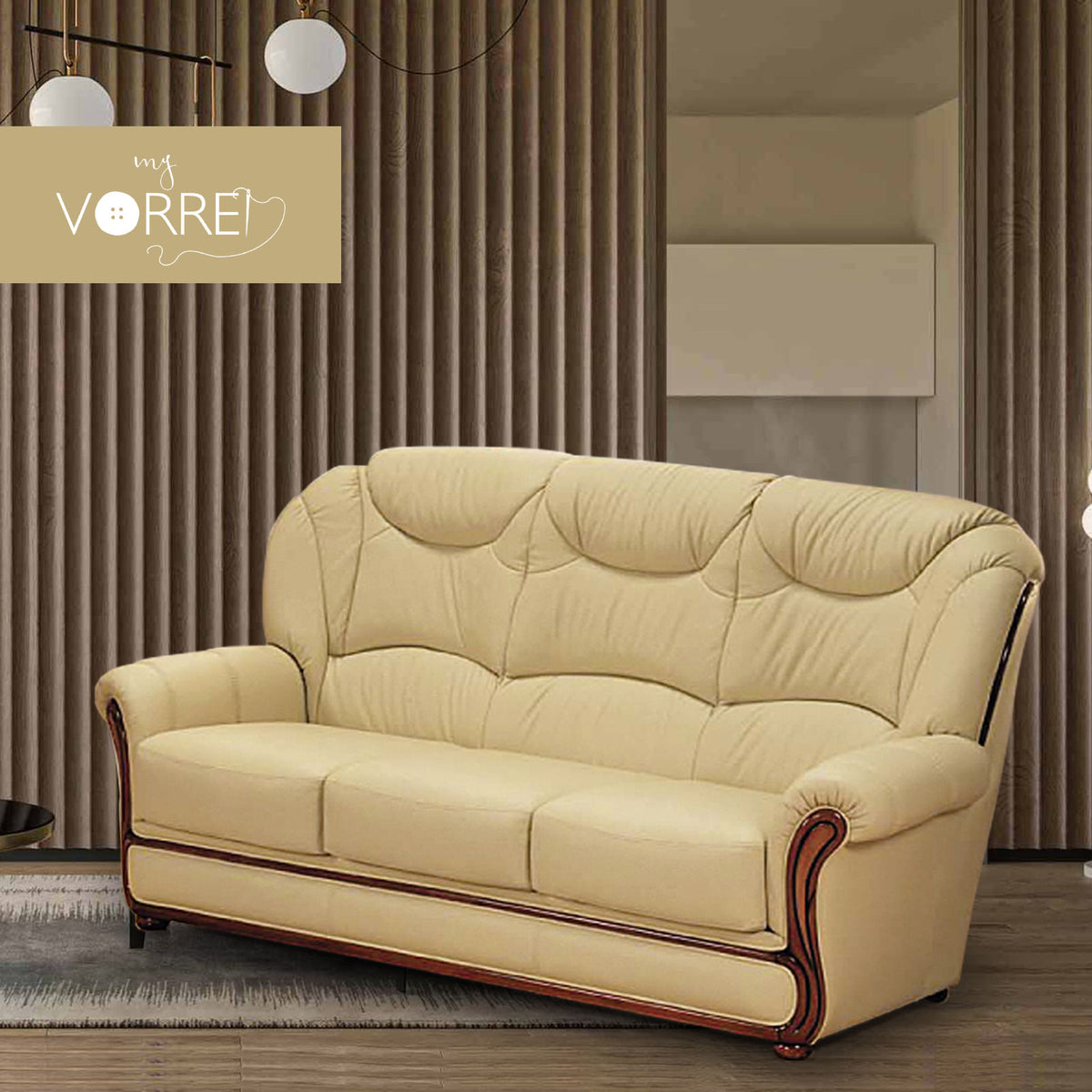 Divano 3 Posti in Vera Pelle | Made in Italy | cm 182x95 h 102 | 16 Colori in Vera Pelle | Spedizione Gratuita dei campioni in tutta Europa della Pelle