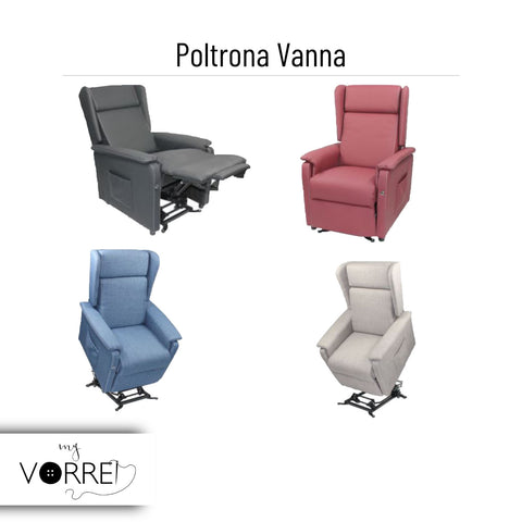 Poltrona Relax 2 Motori | Dispositivo Medico con Porta USB | Poggiatesta Regolabile | 3 Tipi di Rivestimento | Vanna