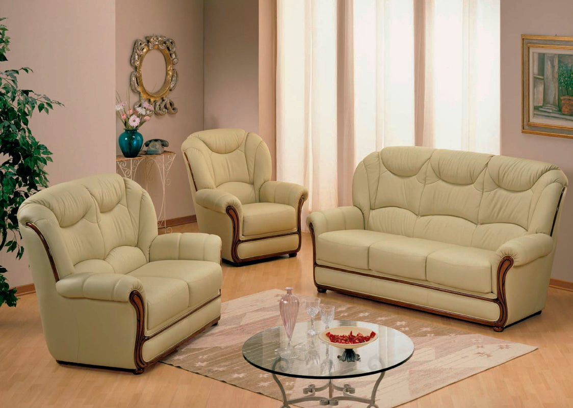 Poltrona Classica in Vera Pelle | Made in Italy |cm 85x95 h 102 | 16 Colori in Vera Pelle | Spedizione Gratuita dei campioni della Pelle in tutta Europa