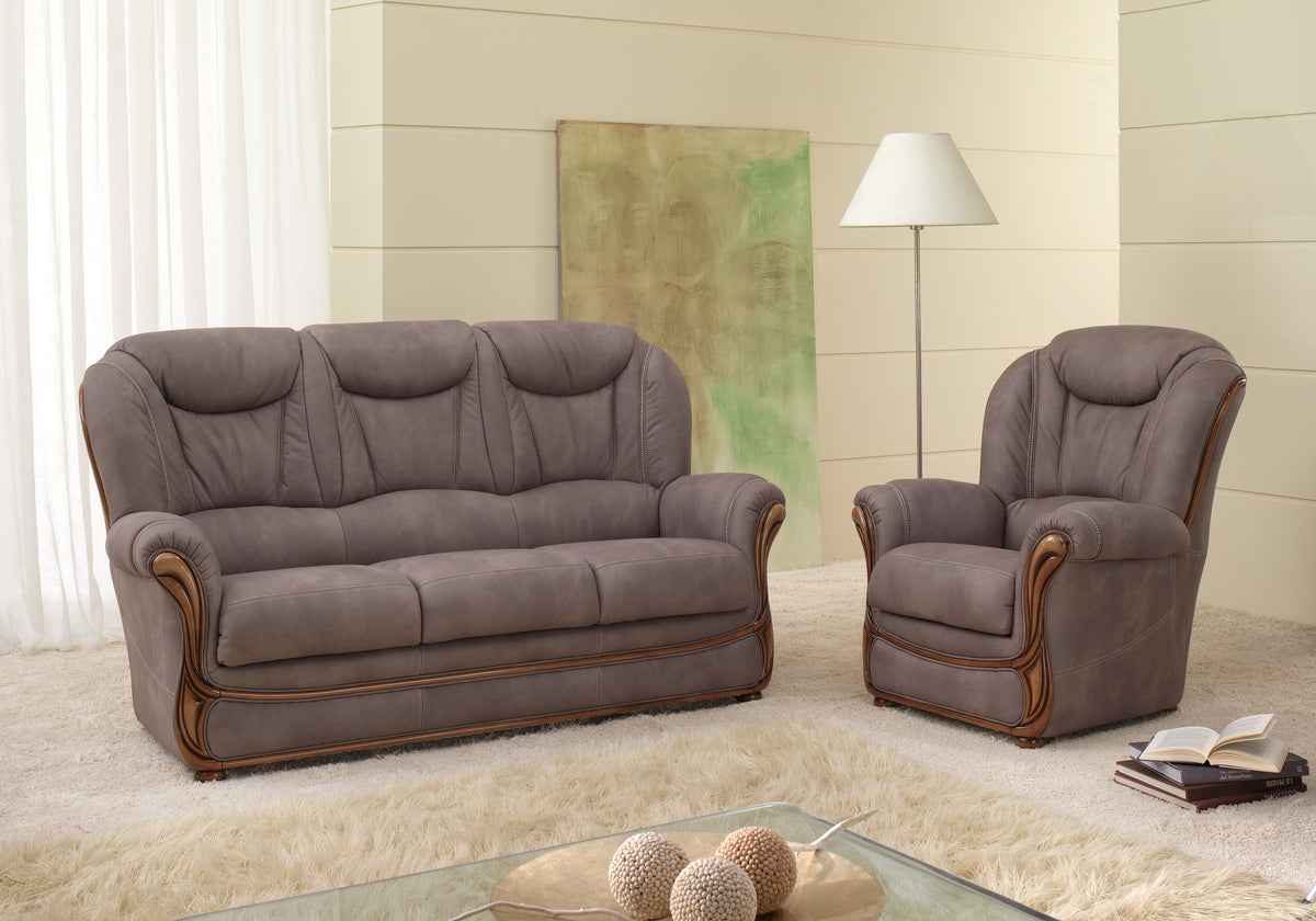 Divano 3 Posti in Vera Pelle | Made in Italy | cm 182x95 h 102 | 16 Colori in Vera Pelle | Spedizione Gratuita dei campioni in tutta Europa della Pelle Grenoble