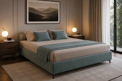 Letto Contenitore su Misura Sfoderabile Con Testiera o Senza | Versione 1 Piazza e Mezzo in 4 misure | Eleganza che dura nel tempo
