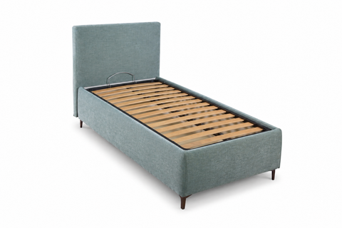 Letto Contenitore su Misura Sfoderabile Con Testiera o Senza | Versione 1 Piazza e Mezzo in 4 misure | Eleganza che dura nel tempo