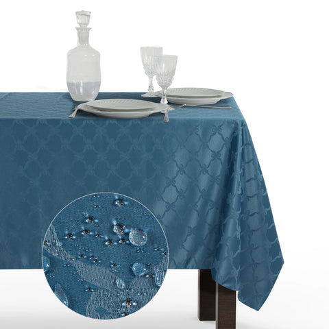 Tovaglia Rettangolare Antimacchia Fiocco Poliestere 100% | Misure Extra