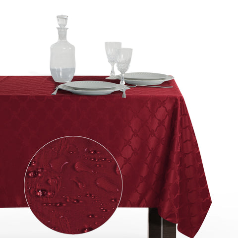 Tovaglia Rettangolare Antimacchia Fiocco Poliestere 100% | Misure Extra