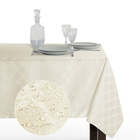 Tovaglia Rettangolare Antimacchia Fiocco Poliestere 100% | Misure Extra