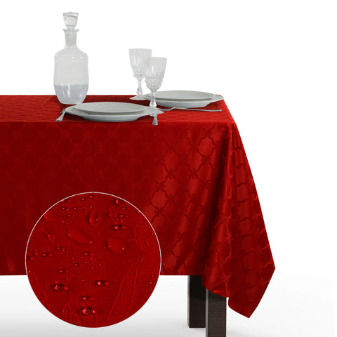 Tovaglia Rettangolare Antimacchia Fiocco Poliestere 100% | Misure Extra