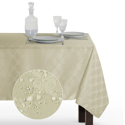 Tovaglia Rettangolare Antimacchia Fiocco Poliestere 100% | Misure Large