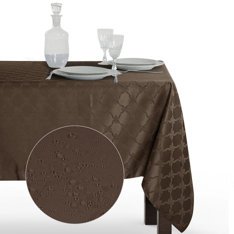 Tovaglia Rettangolare Antimacchia Fiocco Poliestere 100% | Misure Extra