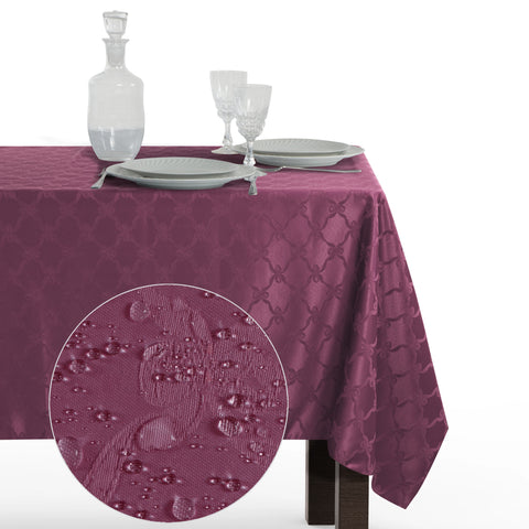 Tovaglia Rettangolare Antimacchia Fiocco Poliestere 100% | Misure Large