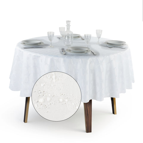 Tovaglia Rotonda Antimacchia Fiocco in Poliestere 100% | Misure Small
