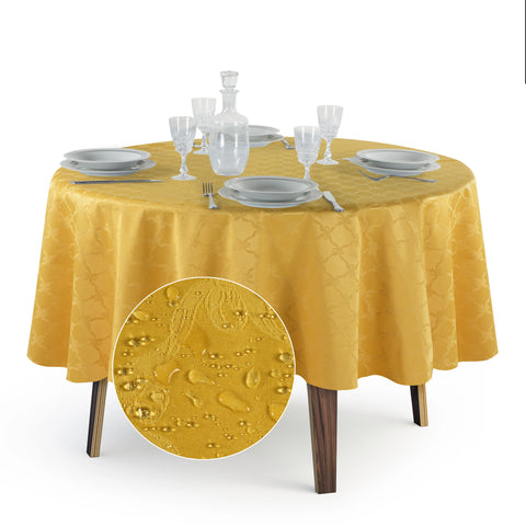 Tovaglia Rotonda Antimacchia Fiocco in Poliestere 100% | Misure Small