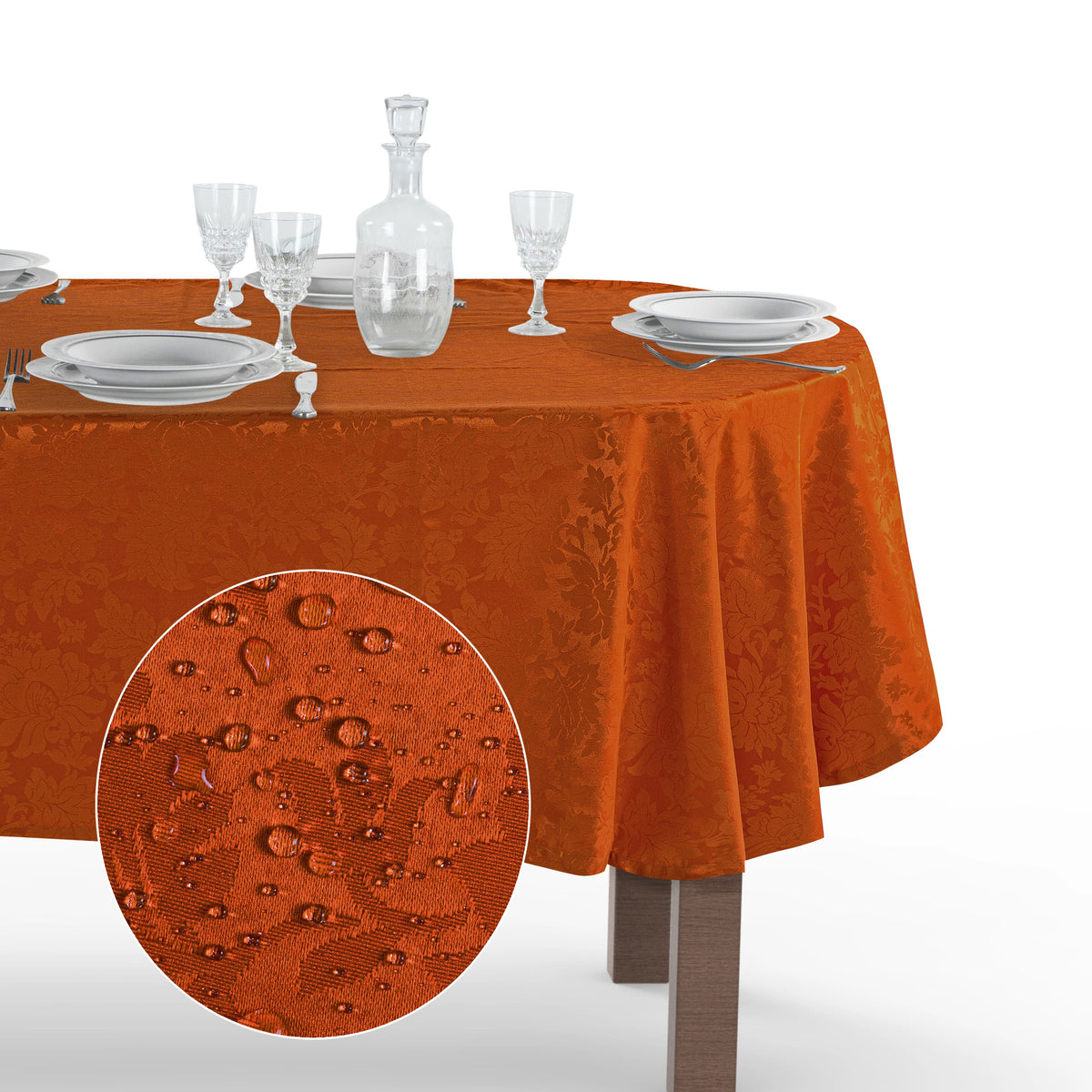 Tovaglia Ovale Antimacchia Jacquard Poliestere 100%