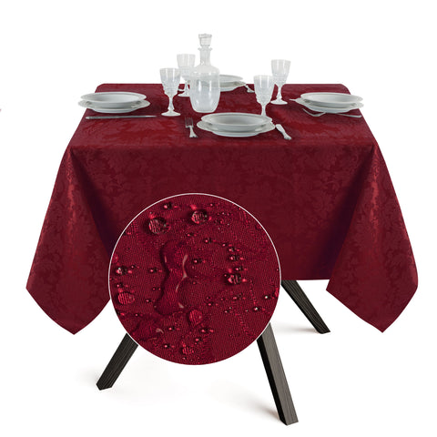 Tovaglia Quadrata Antimacchia Jacquard in Poliestere 100% | Misure Small