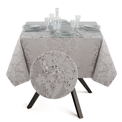Tovaglia Quadrata Antimacchia Jacquard in Poliestere 100% | Misure Small