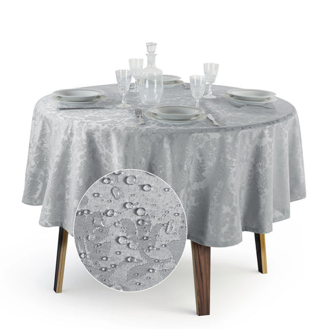 Tovaglia Rotonda Antimacchia Jacquard in Poliestere 100% | Misure Large