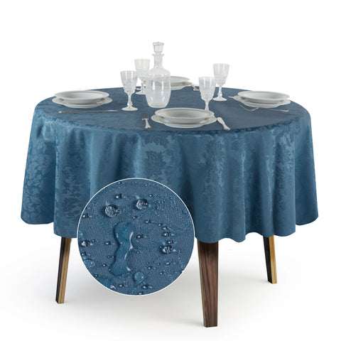 Tovaglia Rotonda Antimacchia Jacquard in Poliestere 100% | Misure Large
