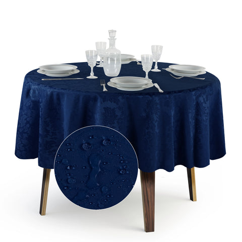 Tovaglia Rotonda Antimacchia Jacquard in Poliestere 100% | Misure Large
