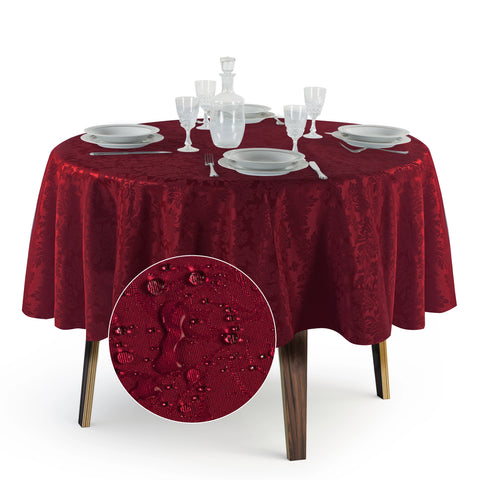 Tovaglia Rotonda Antimacchia Jacquard in Poliestere 100% | Misure Small