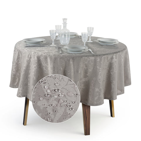 Tovaglia Rotonda Antimacchia Jacquard in Poliestere 100% | Misure Small