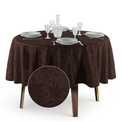 Tovaglia Rotonda Antimacchia Jacquard in Poliestere 100% | Misure Large