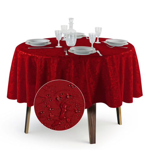 Tovaglia Rotonda Antimacchia Jacquard in Poliestere 100% | Misure Large